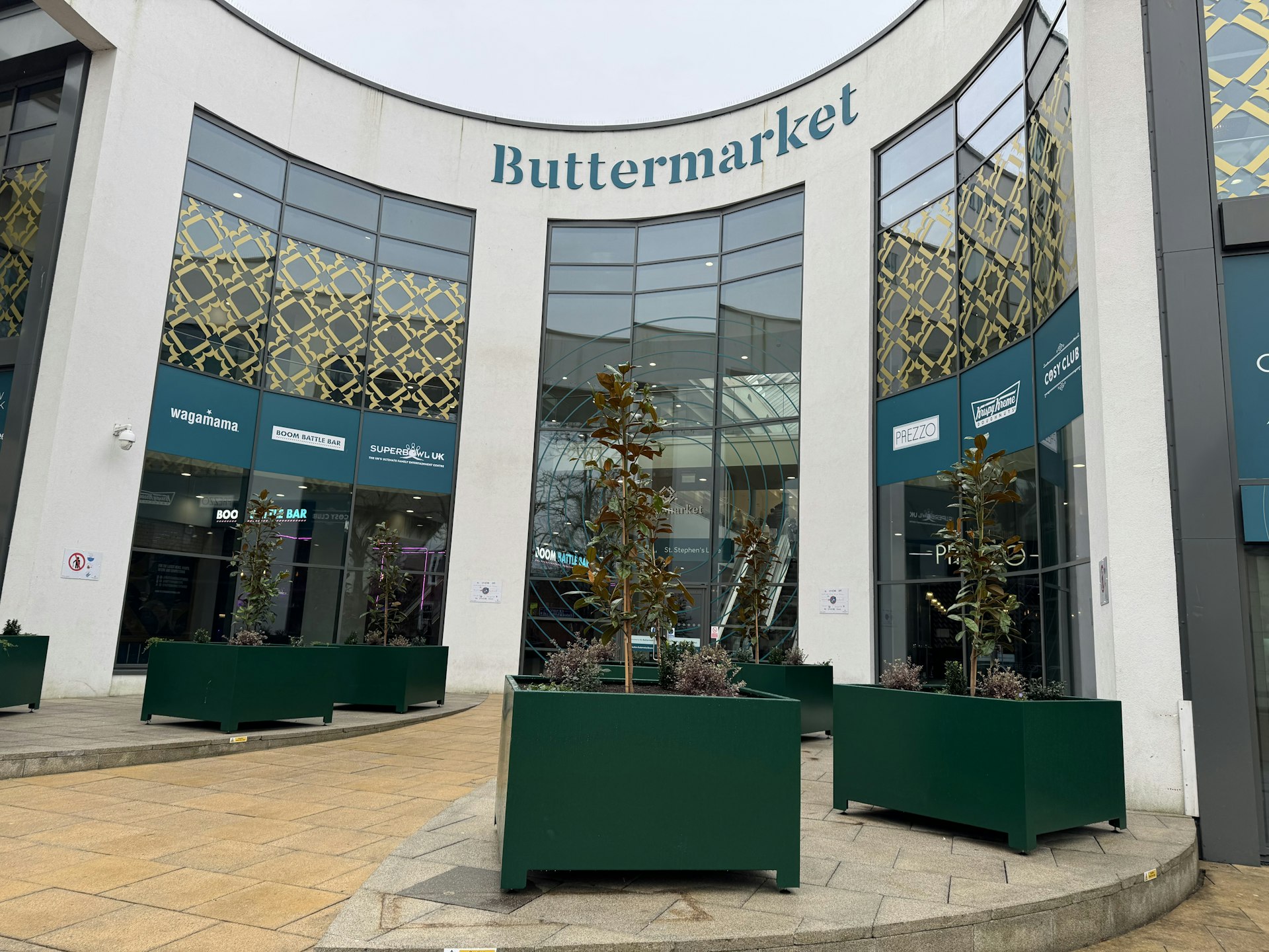 The new Buttermarket shopping centre entrance